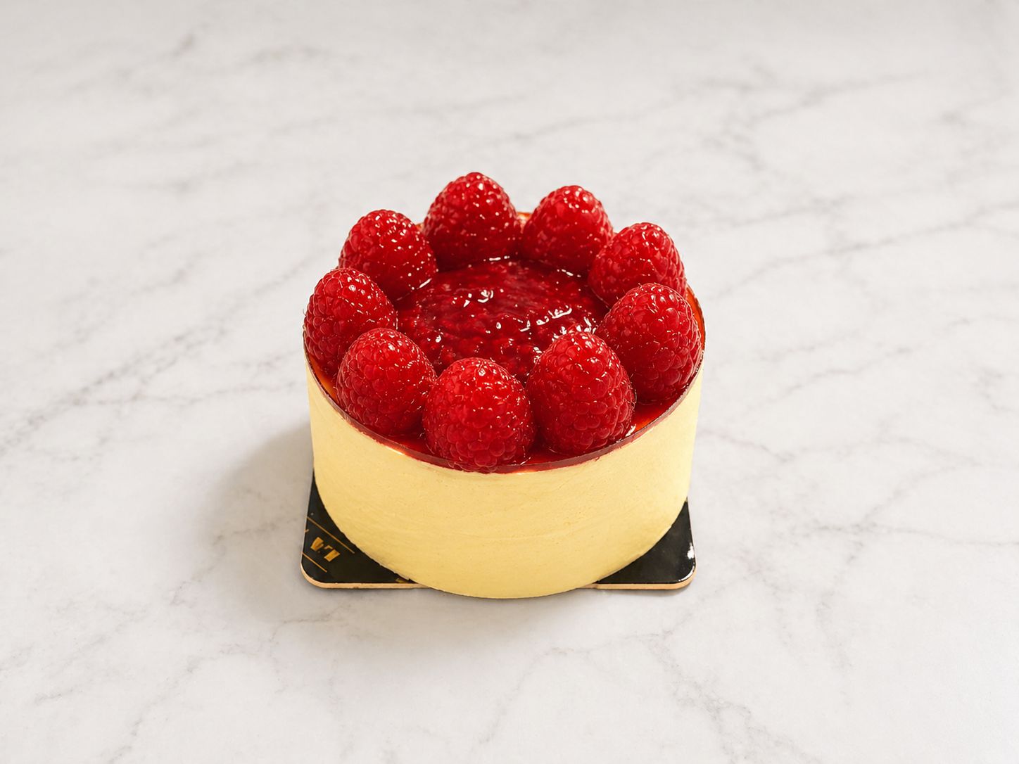 Tarte aux framboises fraîche